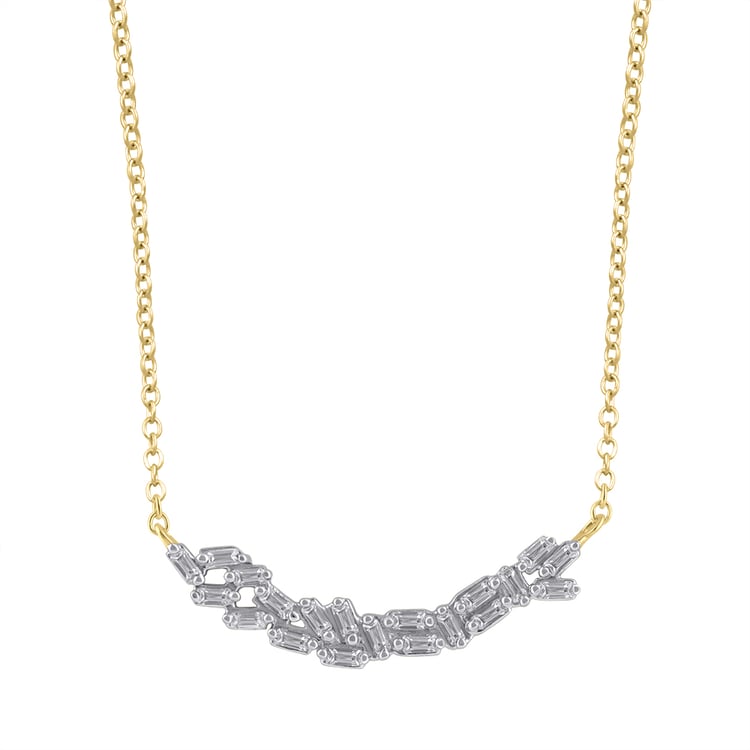 Zlatý náhrdelník s lab-grown diamantmi 