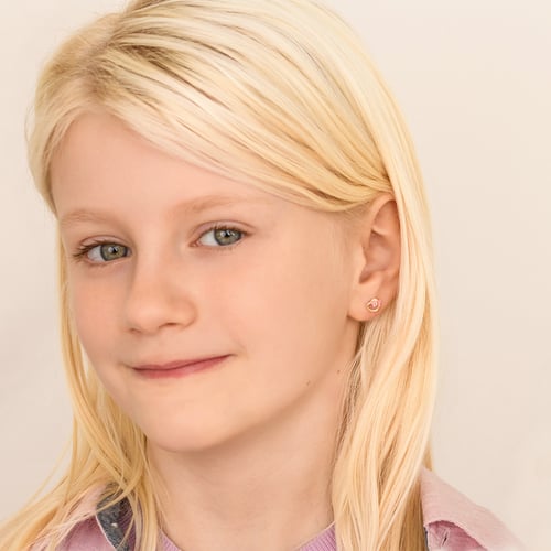 Detské náušnice zo zlata s motýlikom Lady