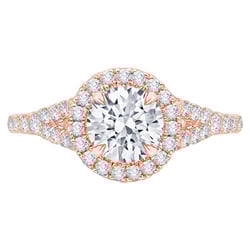 Zásnubný prsteň v halo štýle s lab-grown diamantmi Breana