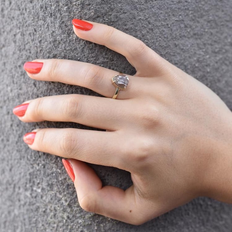 Zlatý prsteň se salt'n'pepper diamantem Landry 44211