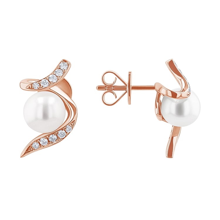 Náušnice s perlou a diamantmi Carolita 137385