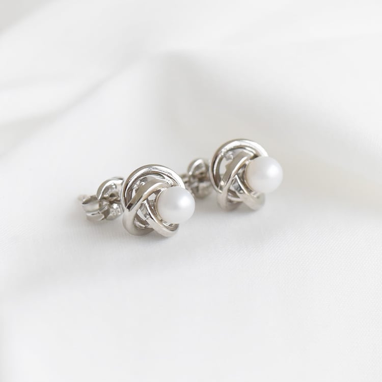 Zlaté perlové náušnice 91436