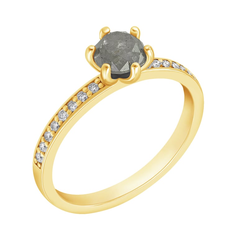 Prsteň so sivým diamantom 73562