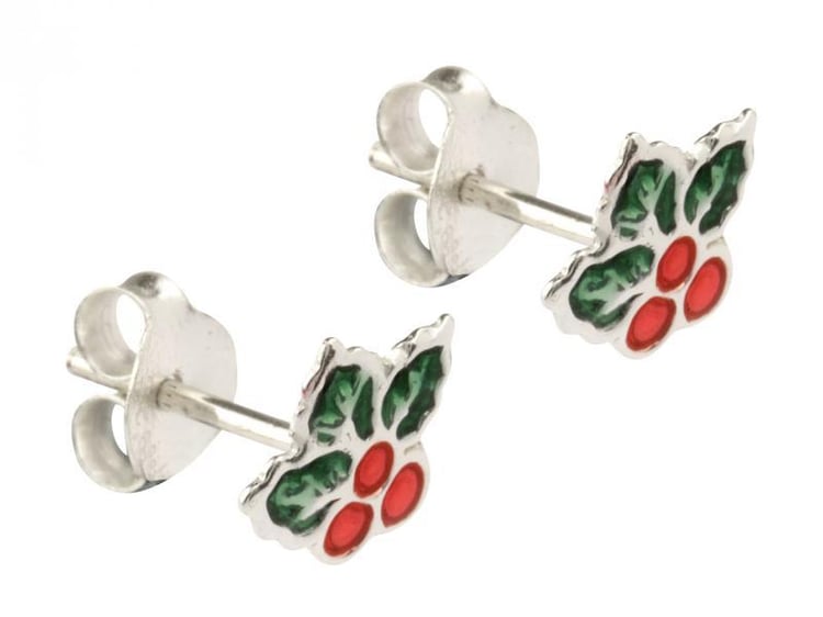 Strieborné náušnice Enamel