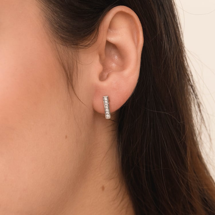 Zlaté náušnice s lab-grown diamanmi Lena 165762