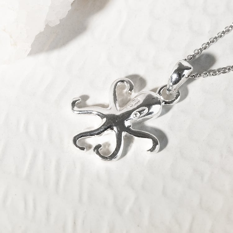 Prívesok zo striebra v tvare chobotnice Octope 142401