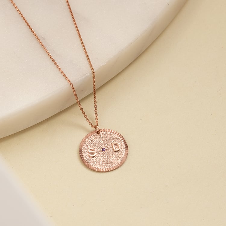 Strieborný personalizovaný prívesok s drahokamom a písmenom Bradley 137939