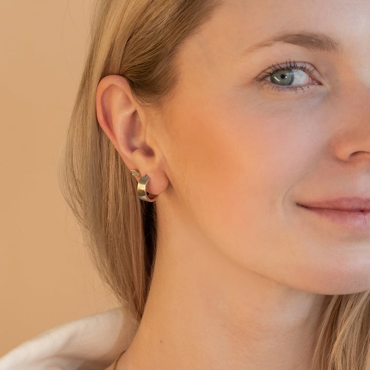 Strieborné kruhové náušnice Dorji 99134