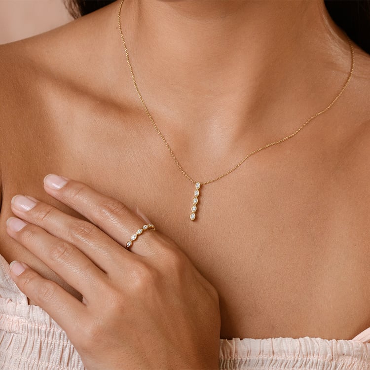 Zlatý prsteň s lab-grown diamantmi Evelyn 163468