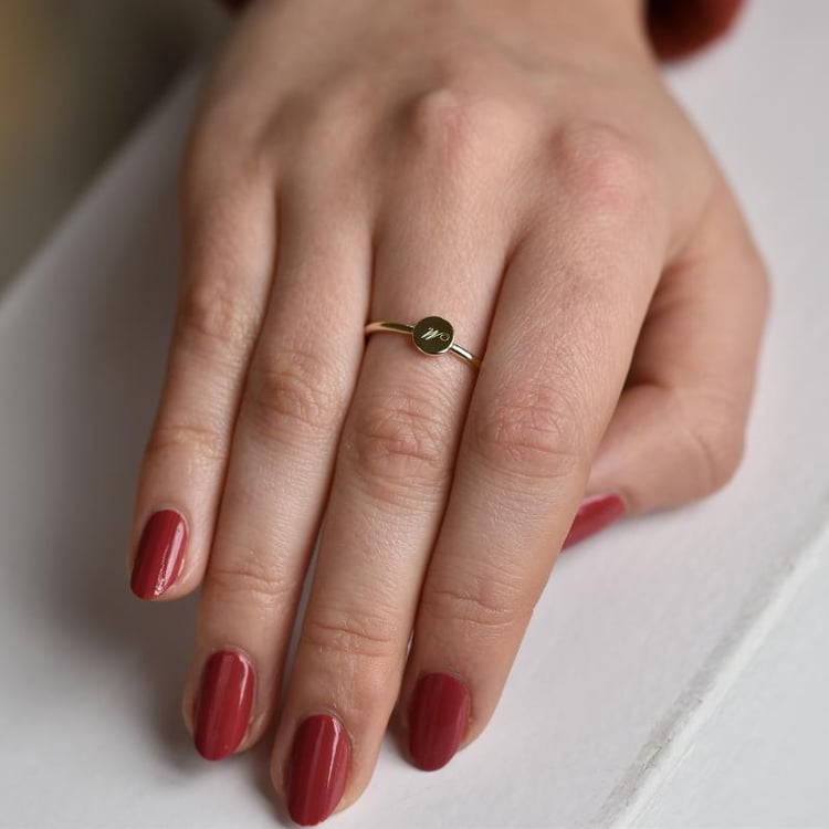 Zlatý disk prsteň 42331