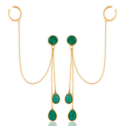 Chalcedonové strieborne náušnice