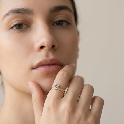 Rozvodový prsteň s oválnym akvamarínom Robby