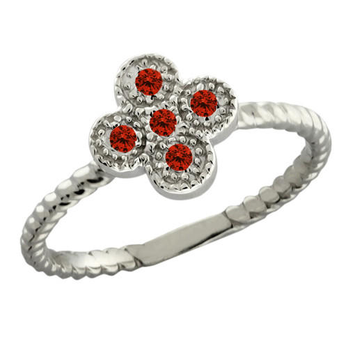 Zlatý zásnubný prsteň s červenými diamantmi 53437