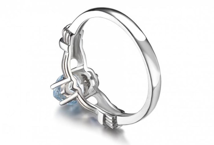 Strieborný prsteň 16416