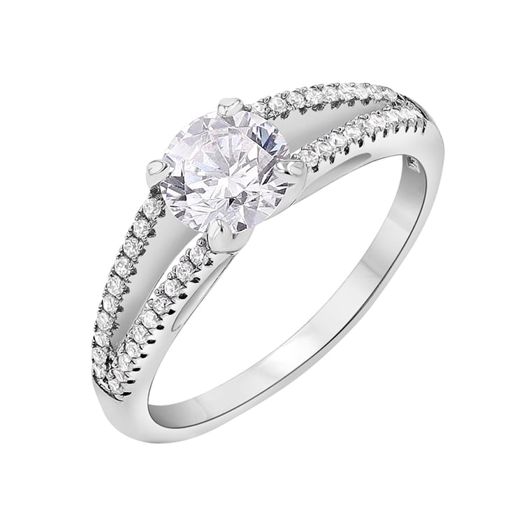 Zásnubný prsteň plný diamantov Davio