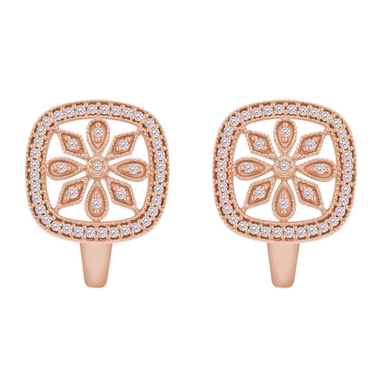 Kvety v zlatých náušniciach s diamantmi 48368