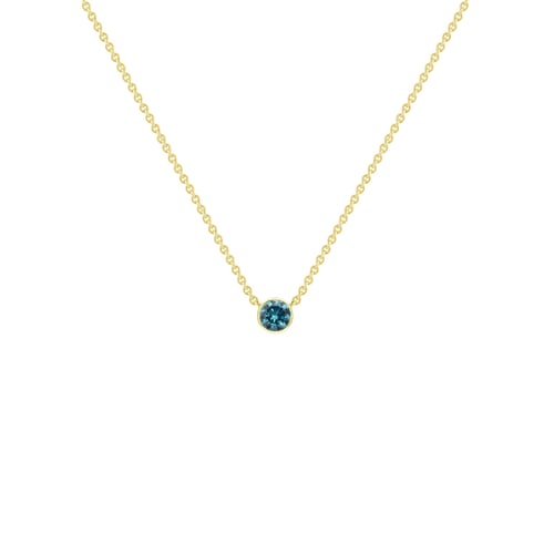 Strieborný minimalistický náhrdelník s modrým diamantom Vieny