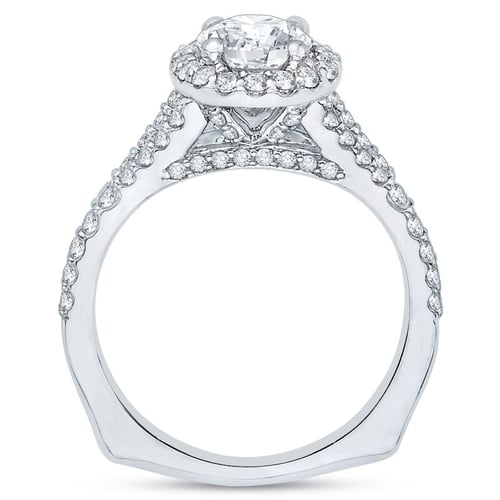 Romantický zásnubný prsteň v halo štýle s diamantmi Breana