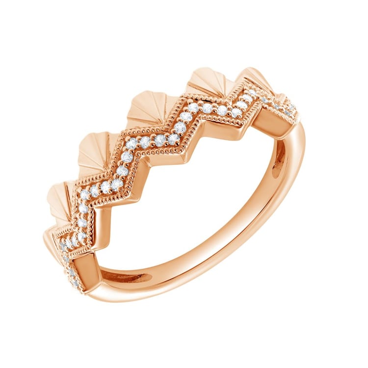 Moderný zlatý prsteň s lab-grown diamantmi Peder 162322