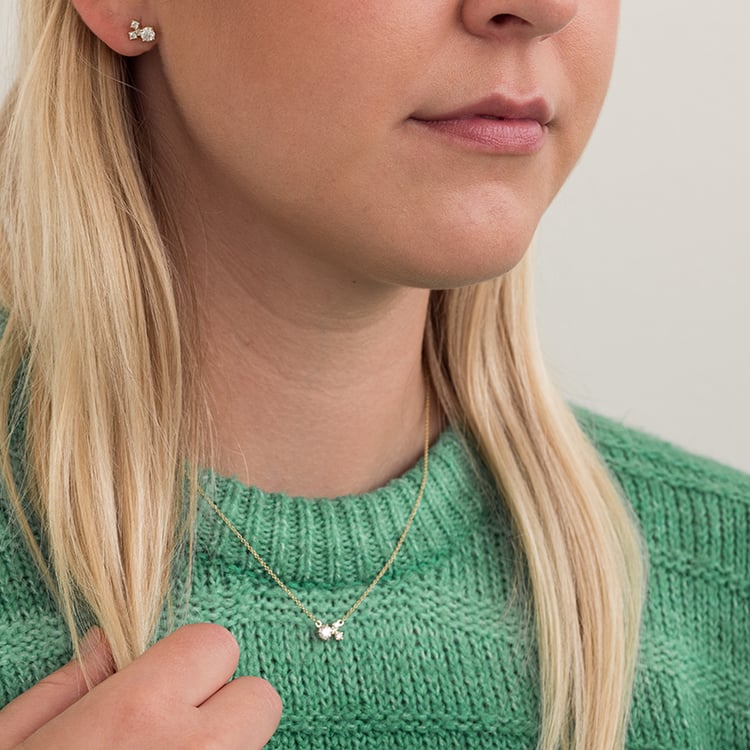 Cluster kolekcia šperkov s moissanitmi a lab-grown diamantmi Halli 128475