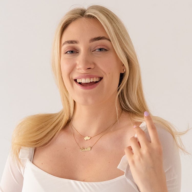 Strieborný náhrdelník mesta Praha 107081