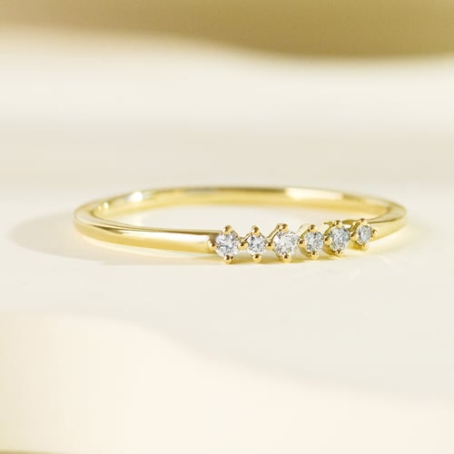 Minimalistický prsteň zo striebra s diamantmi Casper