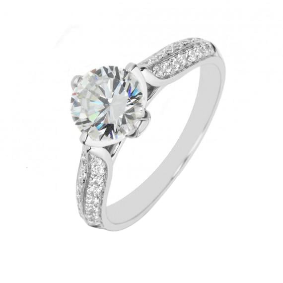 Platinový prsteň Dameny