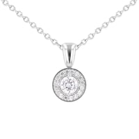 Halo prívesok s moissanitmi a diamantmi Milner