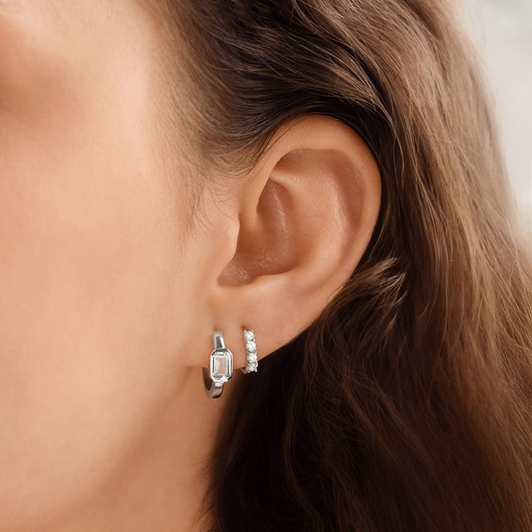 Zlaté kruhové náušnice s perlami Bode 153217