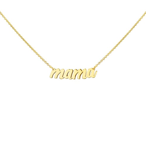 Strieborný náhrdelník s nápisom Mama