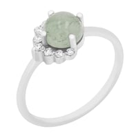 Zlatý prsteň s avanturínom a diamantmi Chasity