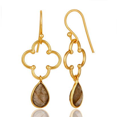 Labradoritové strieborné náušnice 6319