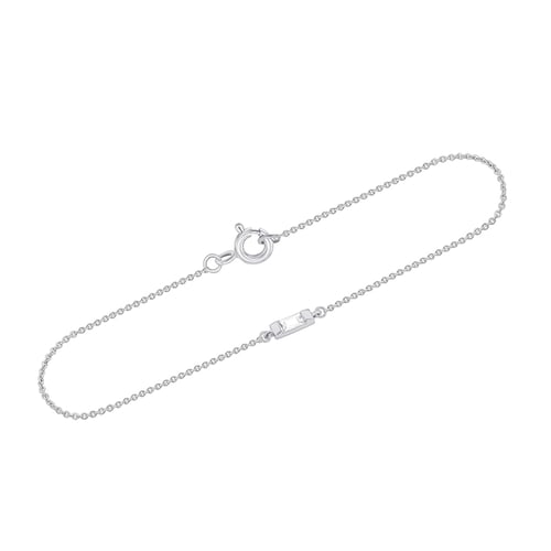 Minimalistický zlatý náramok s bielym zafírom Ozzie