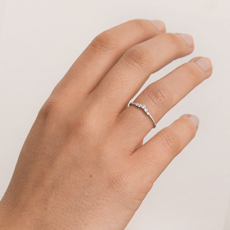 Vykrojený prsteň s diamantmi Myles 153826