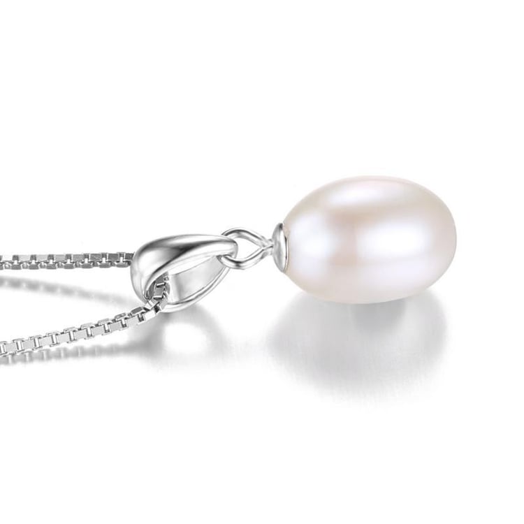 Náhrdelník zo striebra s perlou 14569