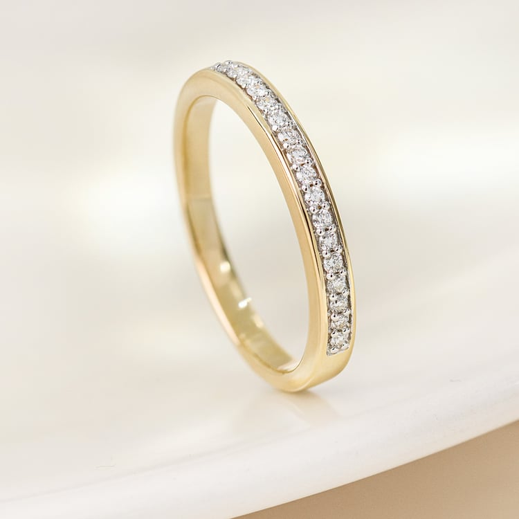 Zlatý prsteň s lab-grown diamantmi Becki 162578