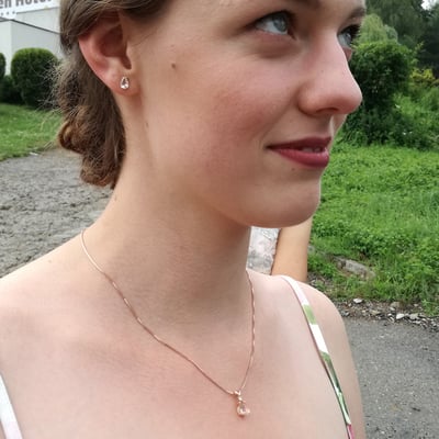 Morganitový set šperkov