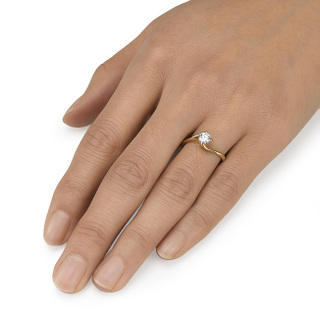 zásnubný prsteň s diamantom žlté zlato 55485