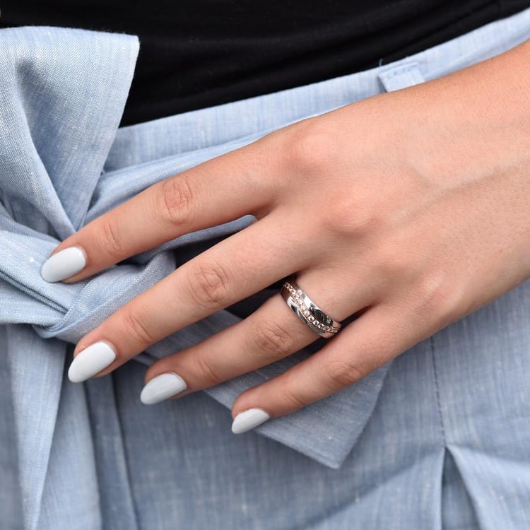 Dámska svadobná eternity obrúčka z viacfarebného zlata 33494