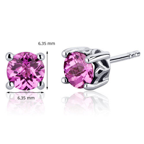 Náušnice s ružovými zafírmi 2796