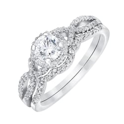 Set zásnubného prsteňa a obrúčky s diamantmi Cairo