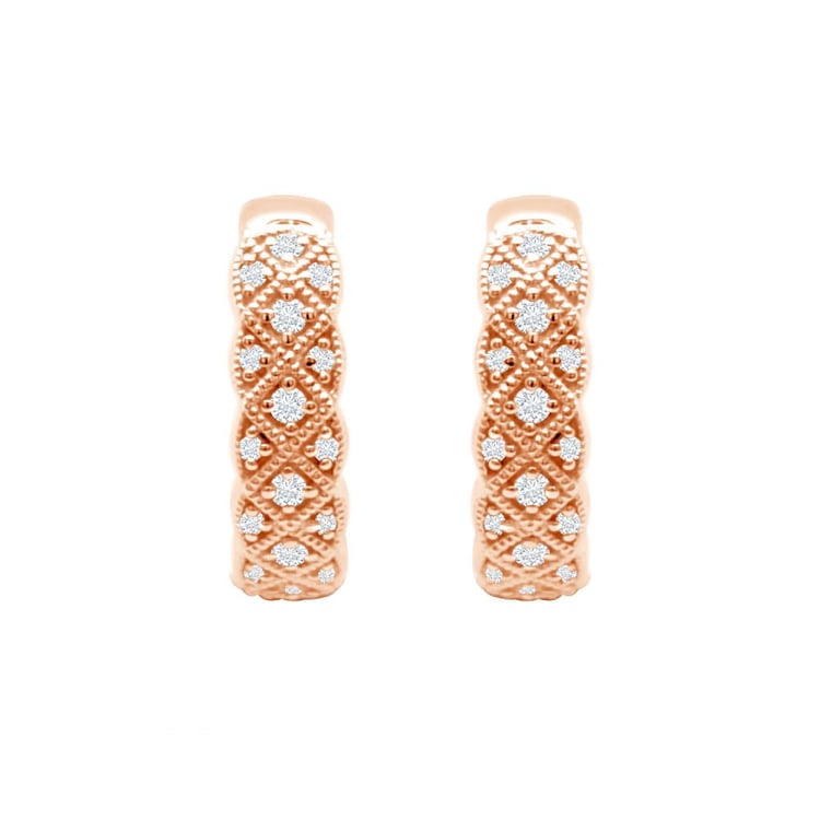 Zlaté kruhové náušnice s diamantmi Laura 160929