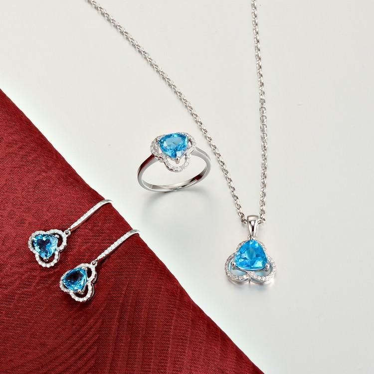 Kvetinové topásové náušnice 4682