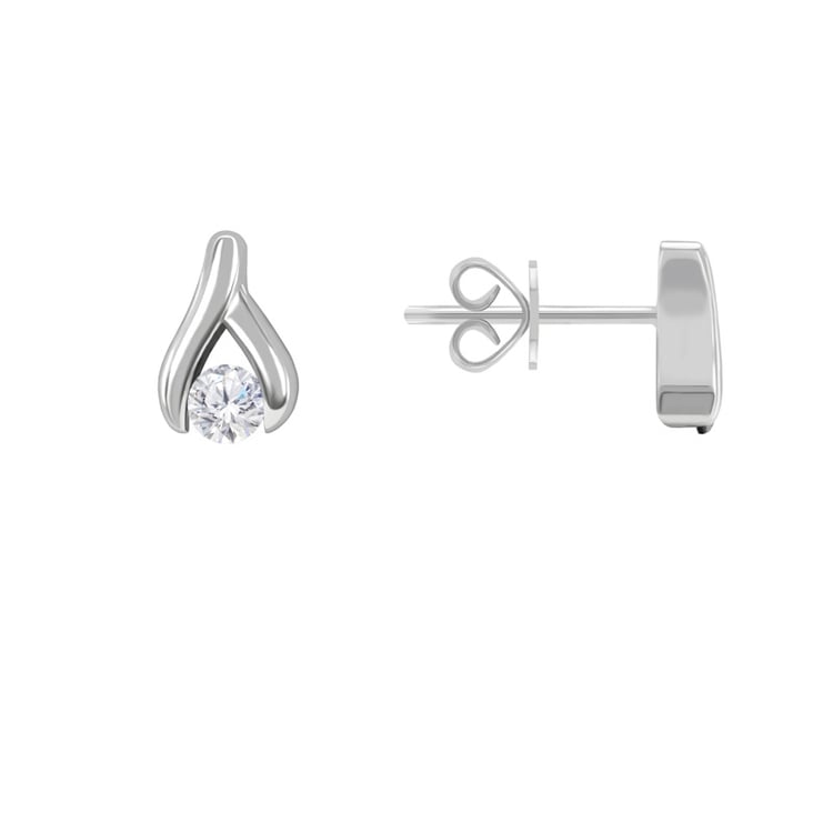 Diamantové náušnice z platiny 12953