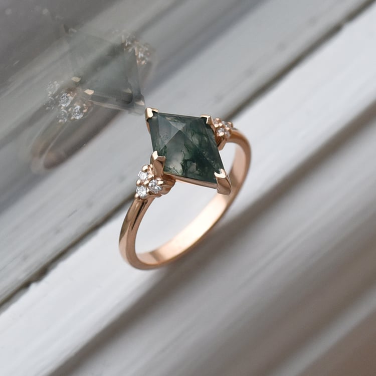 Zásnubný prsteň s achátom 71592