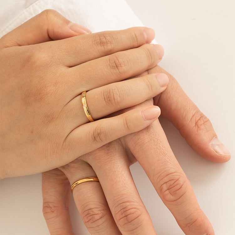 Zlaté svadobné prstene s diamantmi Mileva 121802