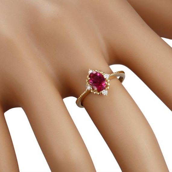 Zásnubný prsteň s turmalínom 6132