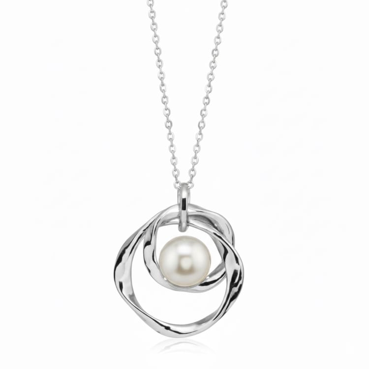 Strieborný prívesok s perlou 163826