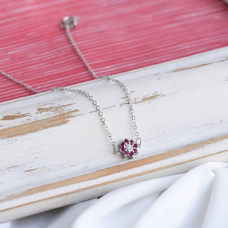 Rubínový náramok s diamantom 85261