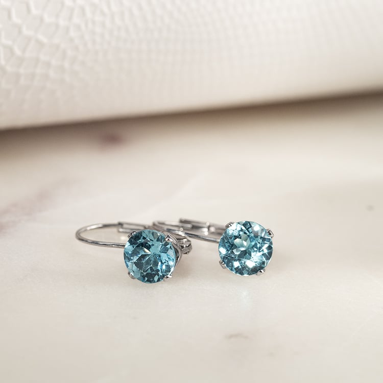 Strieborné visiace náušnice so švajčiarskymi topásmi Krauel 135743